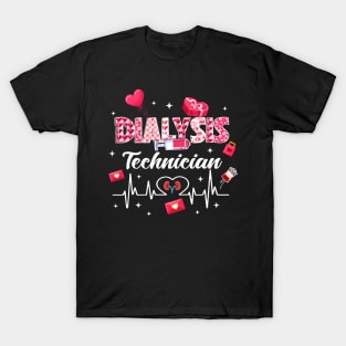 Dialysis Technician Life Heart Valentine_s Day T-Shirt